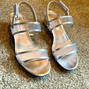 Nina Silver and Mesh Dress Sandal~ 7.5